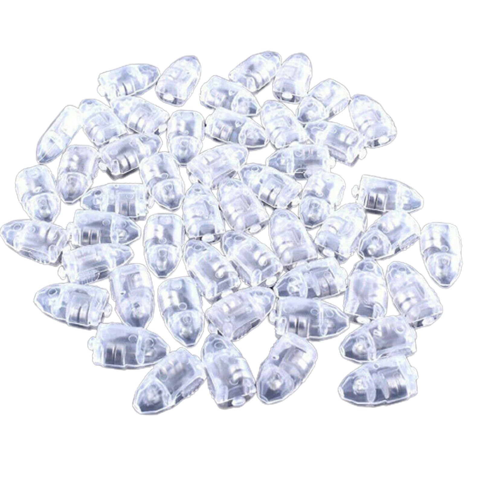 Ntek White 50 Pcs Mini Led Lights- Flashing Led Balloon Lights For Paper Lanterns-Mini Multi Color Led Lights For Weddings, Birthdays, Anniversaries, Christmas, Halloween Decorations (White)
