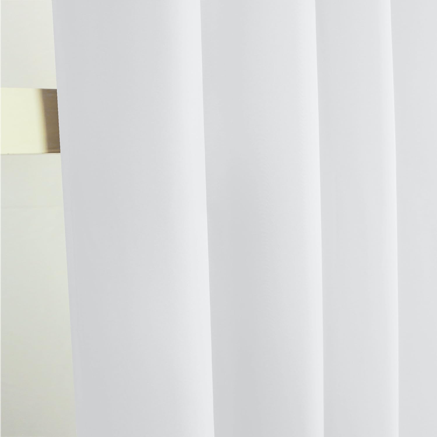 Turquoize Extra Wide Room Darkening White Curtains for Living Room & Patio - Sliding Door Curtains with Thermal Blackout & Grommet Room Divider, 1 Panel (100Wx84L Inches, Pure White)