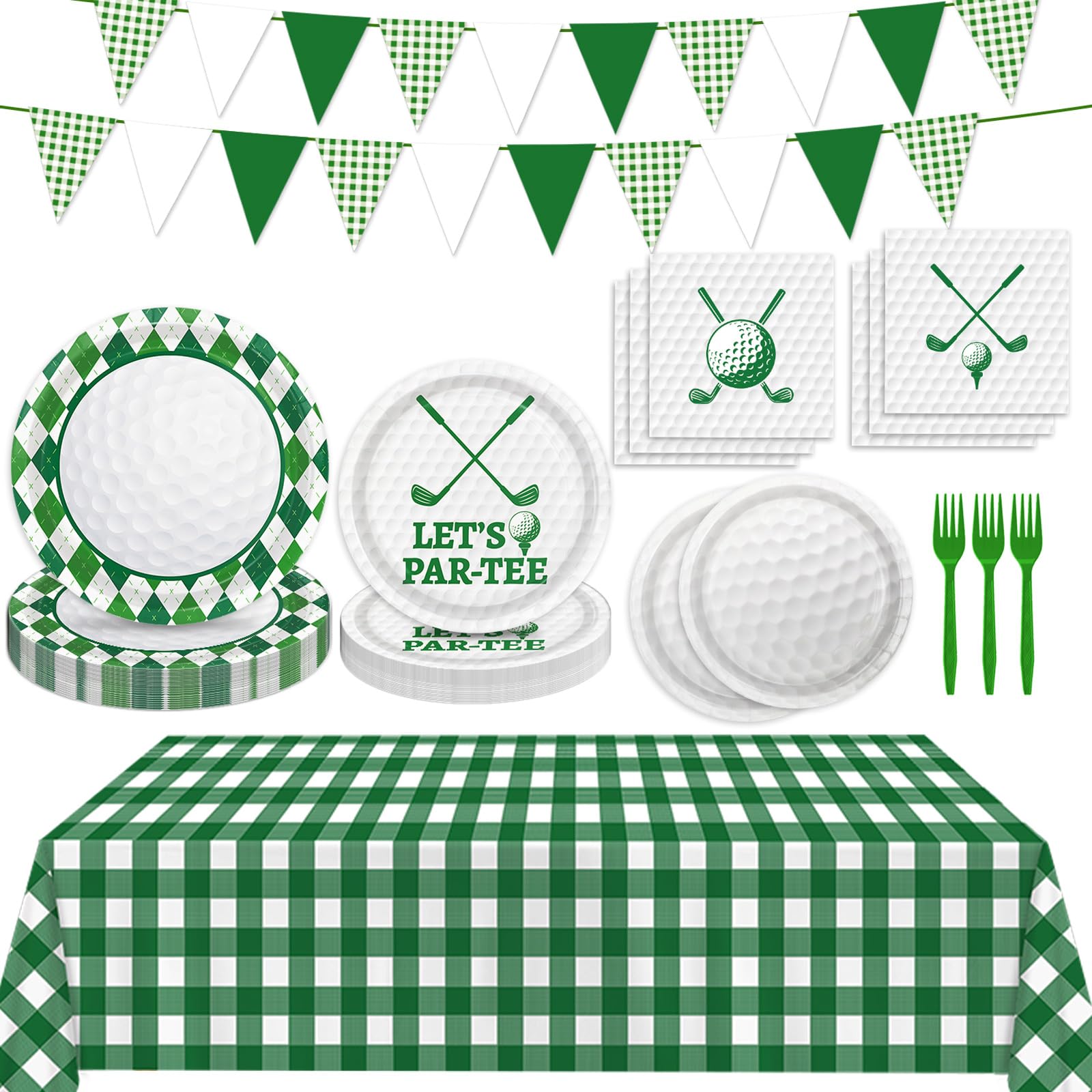 LINHAXM Golf Party Decorations Include Plates - tableware | Mubboo