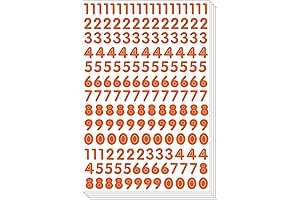 Numbers Arabic Sticker - Orange Set for Teaching Counting