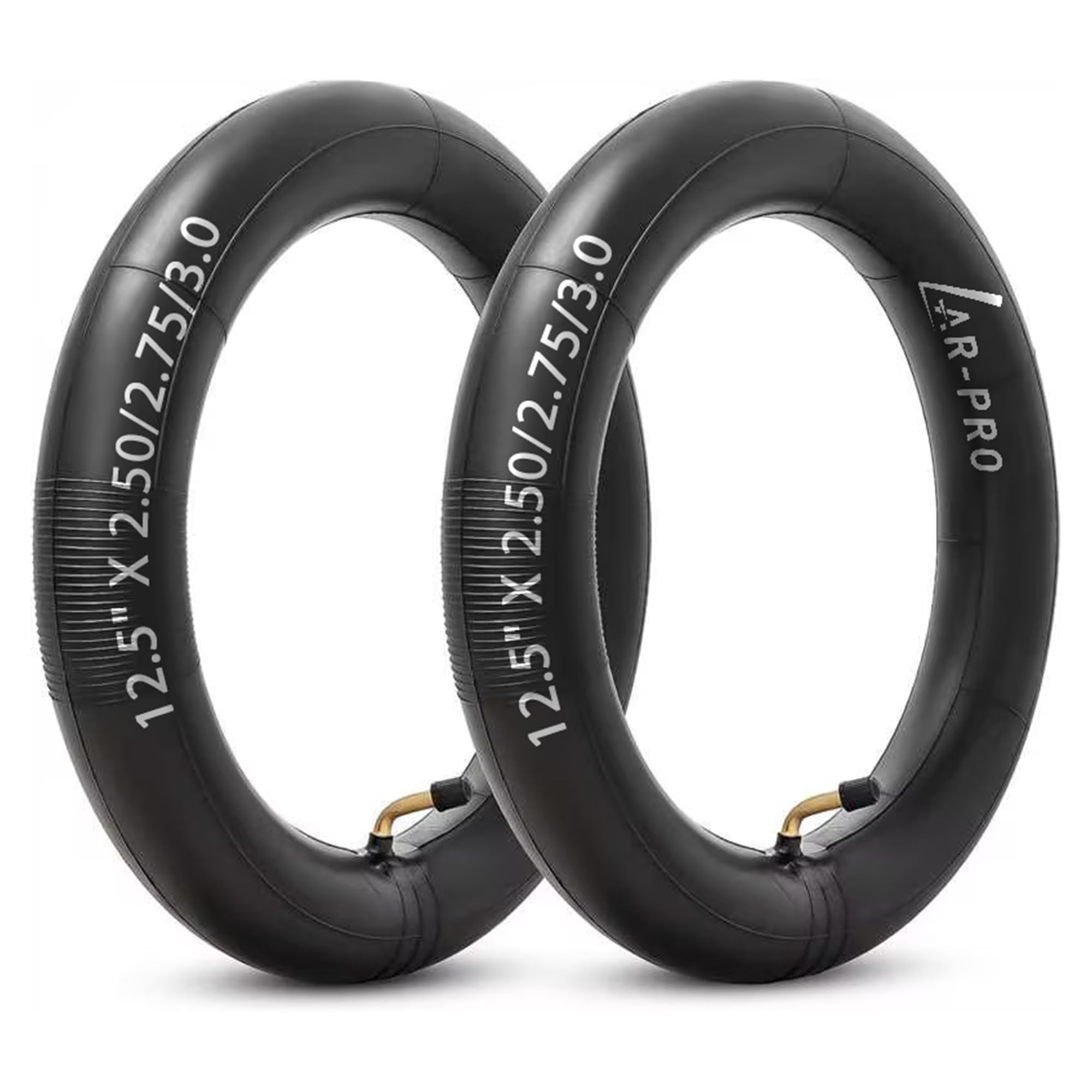 AR-PRO 12.5 x 2.5/2.75/3.0 Scooter Inner Tubes with TR87 Angled Valve Stems – Heavy-Duty Tubes Compatible with Razor Pocket Mod, MX350, MX400, Schwinn GT, Currie, and Mini Dirt Bikes (2-Pack)