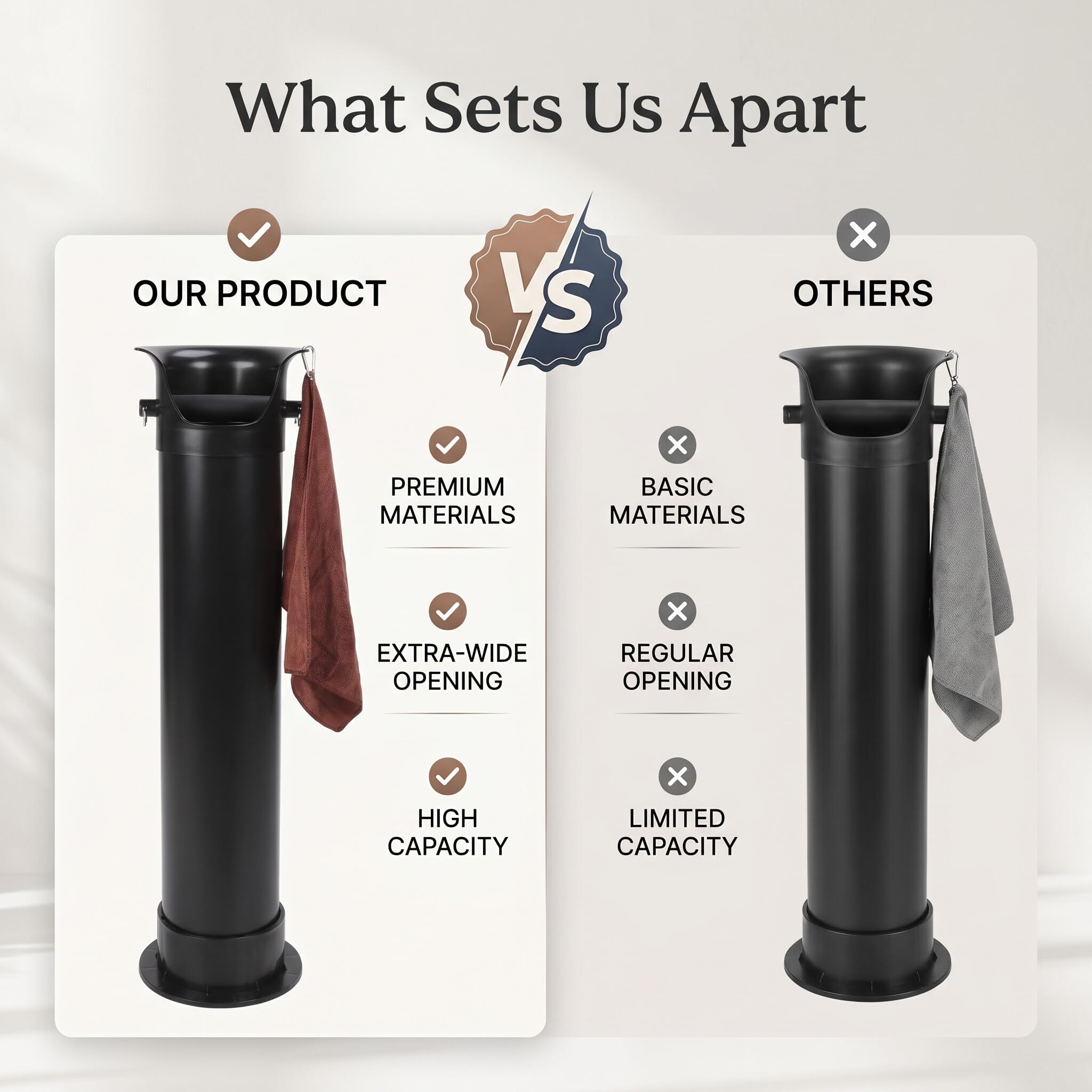 Coffee Knock Box, Coffee Grind Knock Box, Contenedor de Recolección de Posos de Café de Pie Comercial para Restaurantes Hogar Cocinas