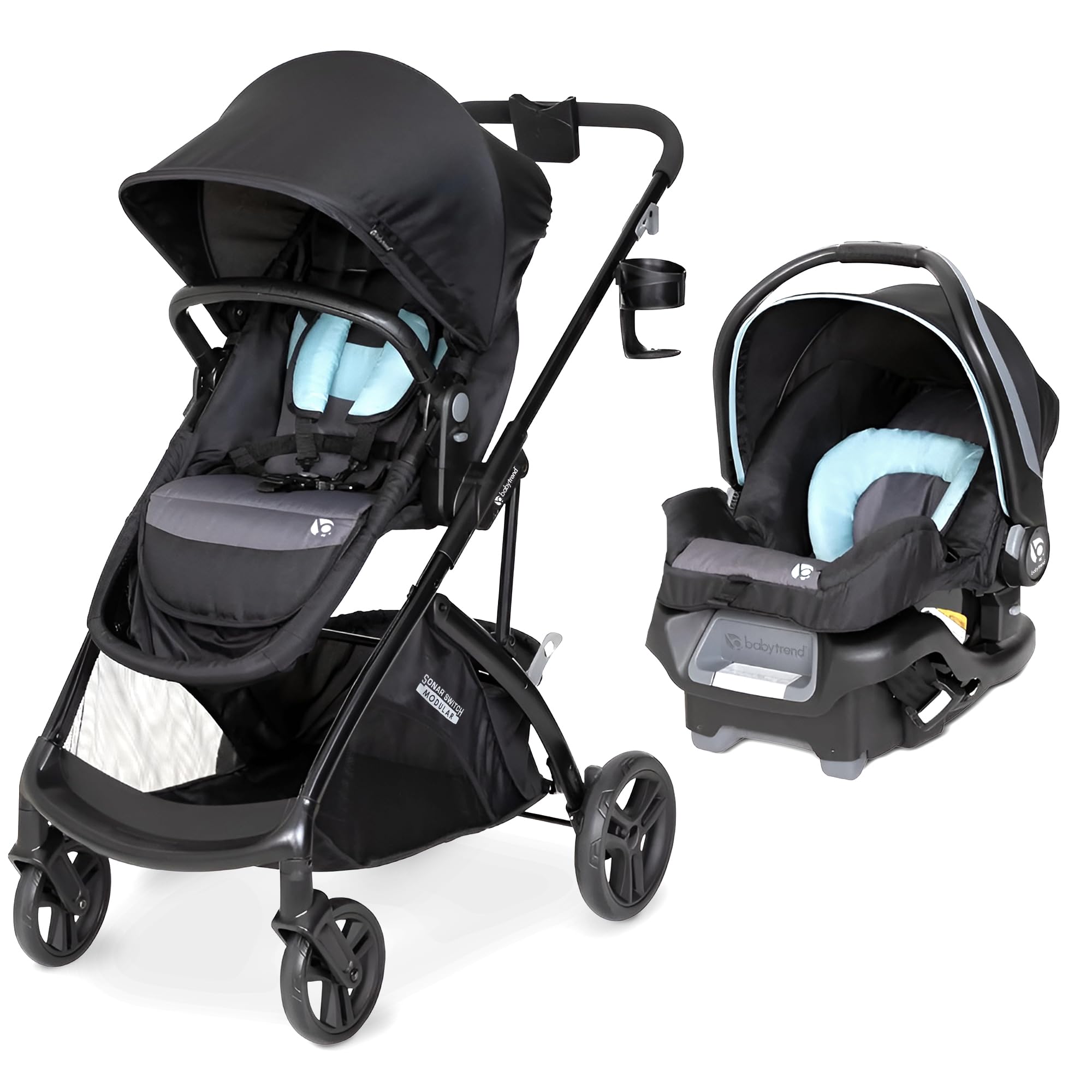 Amazon.com : Baby Trend Sonar™ Switch 6-in-1 Modular Stroller Travel System with Ally 35 Infant Car Seat, Desert Blue