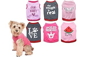 6 Packs Extra Small Dog Puppy Shirts For Girl Dogs