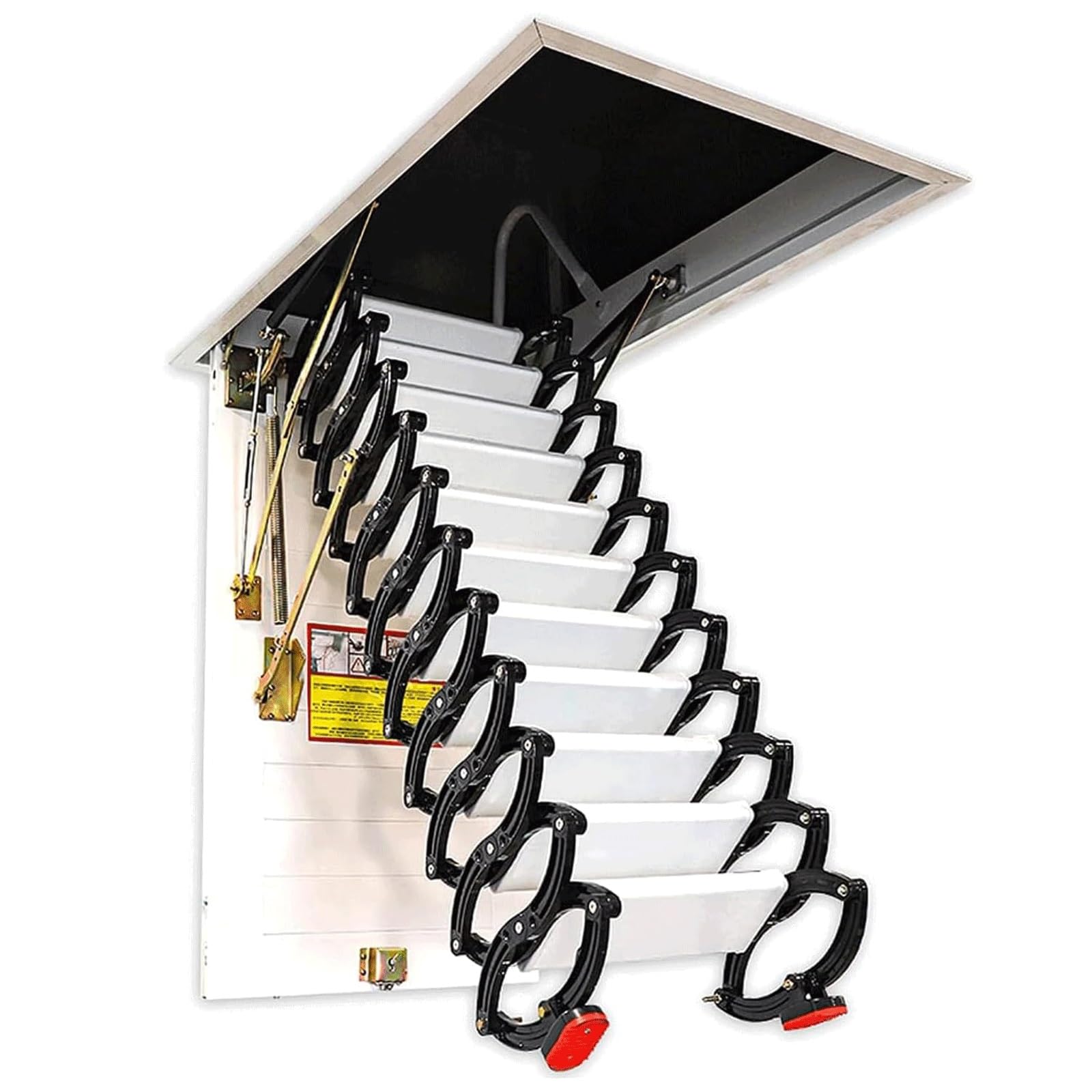 MUYRJLZX Attic Stair Electric Alloy Attic Ceiling Ladder Ceiling Stairs Pull Down Extension Ladder Folding Loft Ladder Telescopic Safe Durable(70 * 120cm)