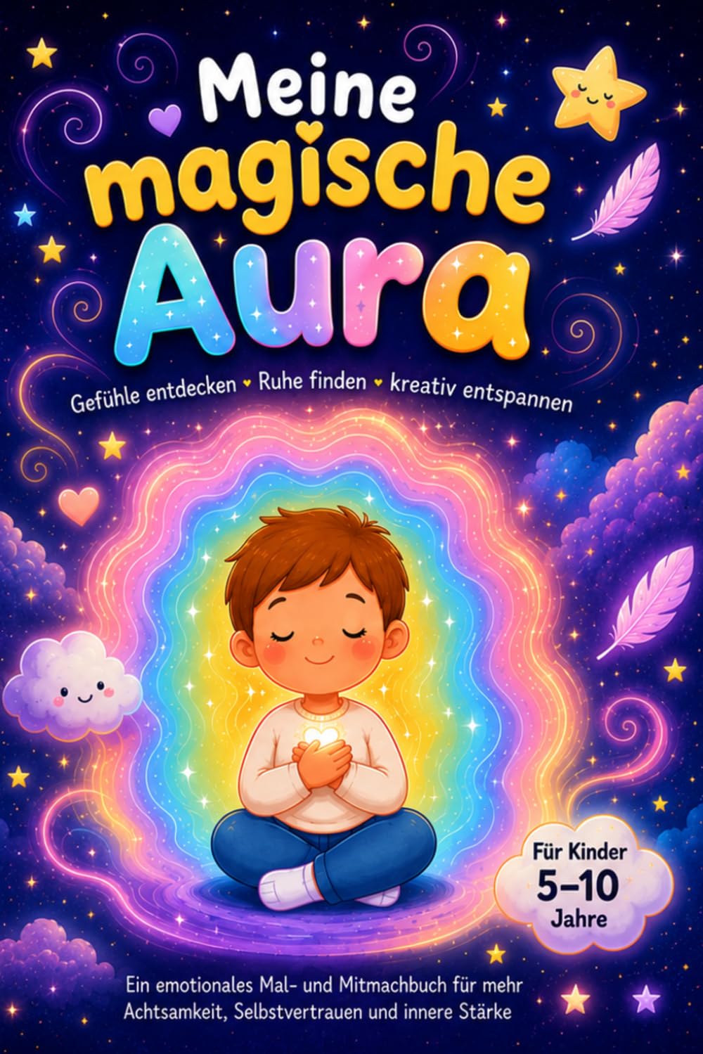 Meine magische Aura: Ein liebevolles Wohlfühl-Mitmachbuch zum Entspannen, Träumen und Gefühle verstehen | das perfekte Geschenk für Kinder
