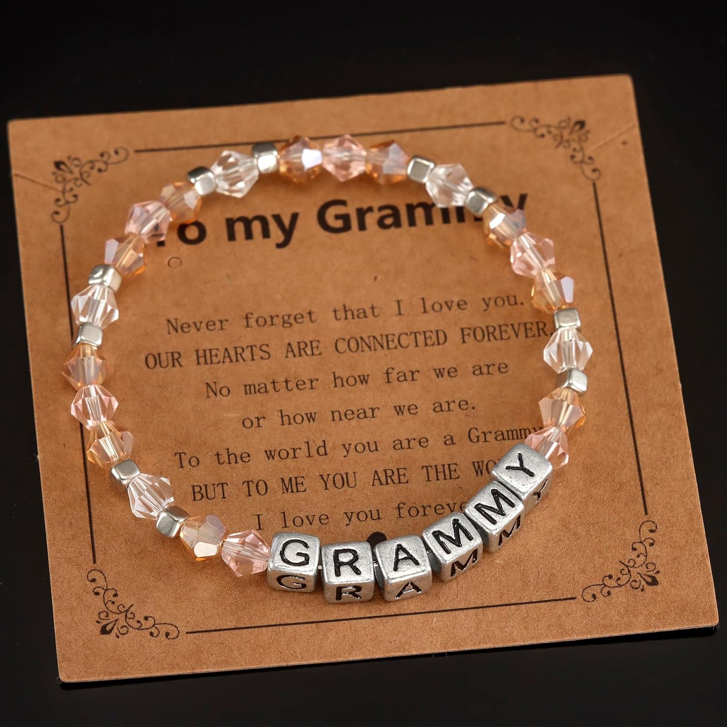 Grammy Bracelet Gifts for Women from Grandkids Best New First Time 2025 Birthday Gift for Grammy