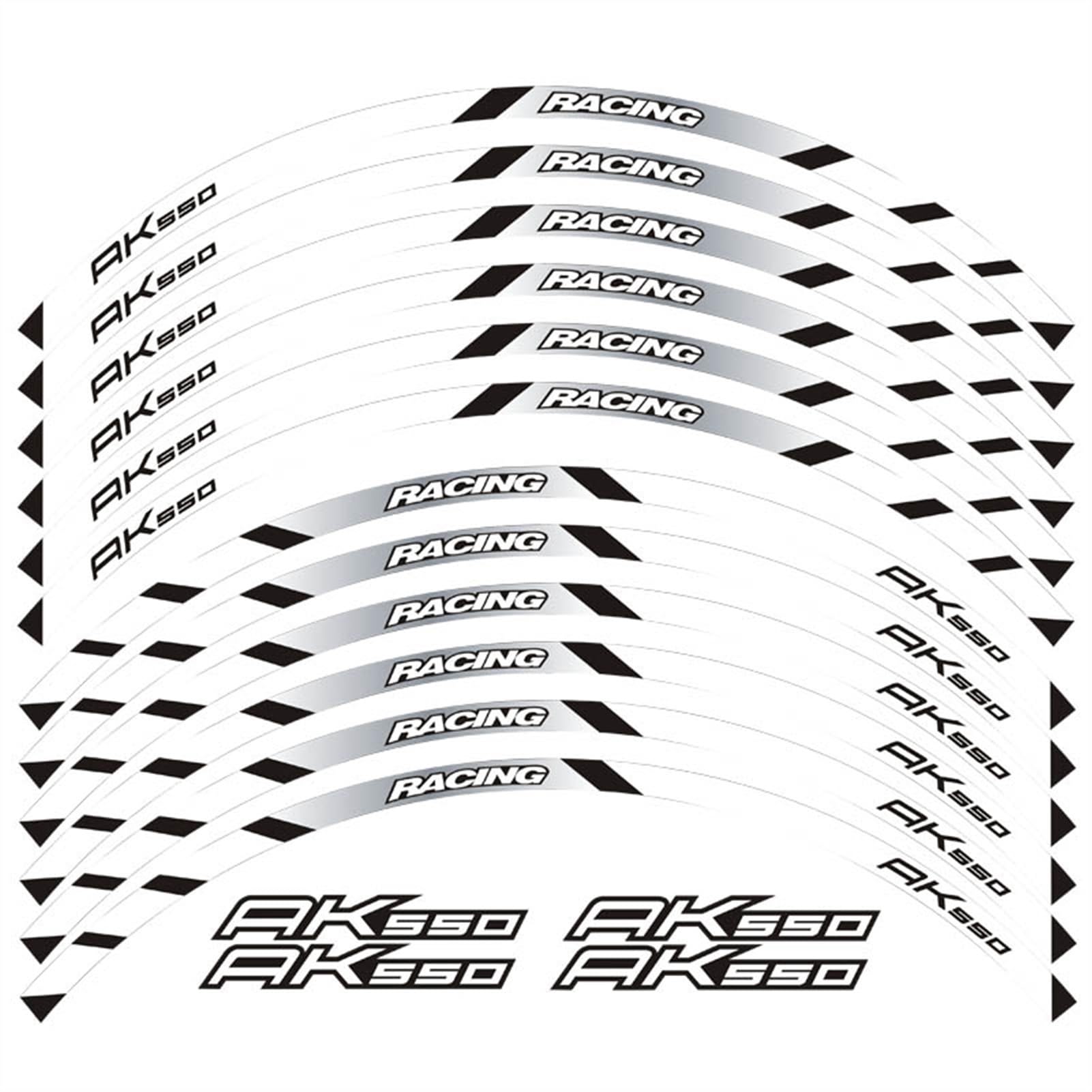 Motorcycle Wheel Sticker Inner Rim Reflective Protection Decal Decorative Film for KYMCO AK550 Ak 550 Decorative(Color18)