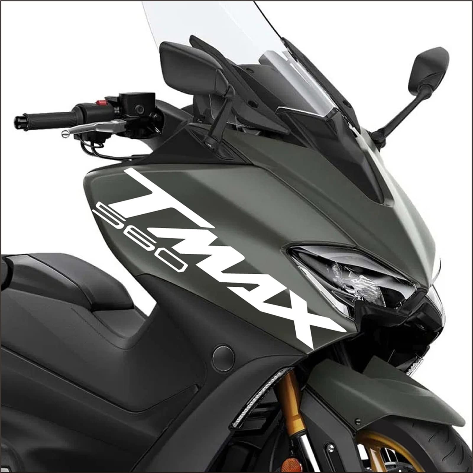 Adesivi Compatibili Per Scooter Yamaha TMAX 500-530-560 - Kit 35 Pezzi Nero Lucido - Resistente A Urti E Lavaggi - Foto 5
