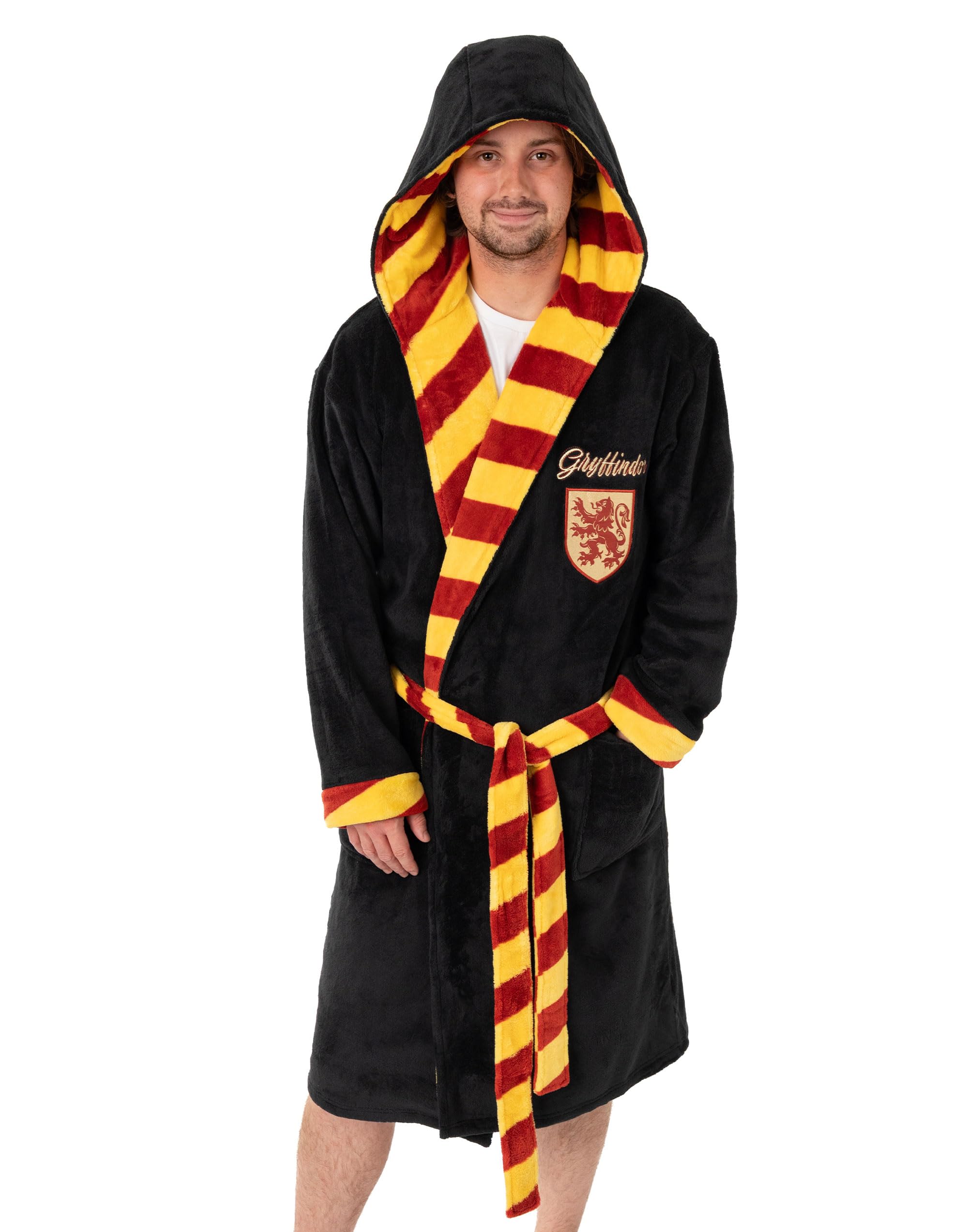 Harry Potter Adult Hooded Bathrobe - Black - Size L