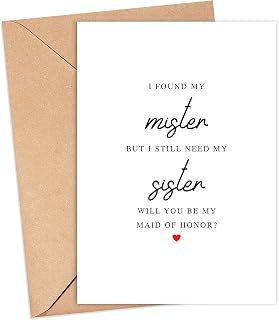 Emily gift I Found My Mister But I Still Need My Sister - Will You Be My Maid Of Honor Wedding Card - Maid Of Honour - Will You Be - For Her