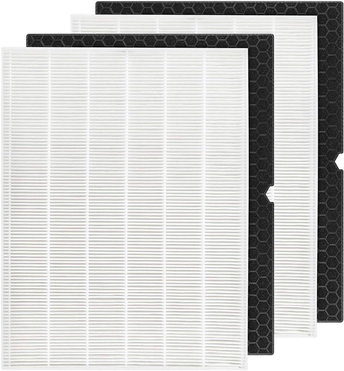 116130 Filtro H para purificador de aire Winix 5500-2 Plasmawave y AM80, paquete de 2+2 | 2 filtros HEPA y 2 de carbón activado para reemplazo de filtro purificador de aire Winix 5500-2 y purificador de aire AM80