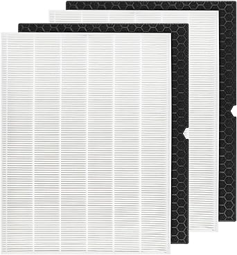 116130 Filter H Replacement Compatible with Winix 5500-2 Plasmawave Air Purifier and Winix AM80 Air Purifier - 2 HEPA and 2 Activated Carbon Filters Combo Pack