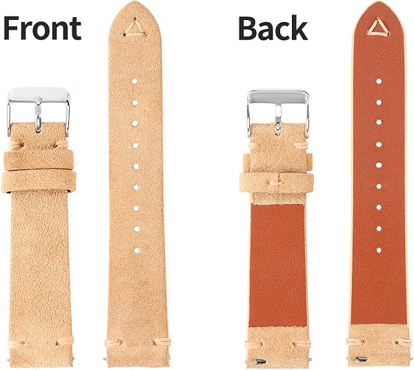 WOUKUP Quick Release Suede Leather Watch Bands Vintage Watchband for Men Watch Strap 18mm 19mm 20mm 21mm 22mm 24mm - 4