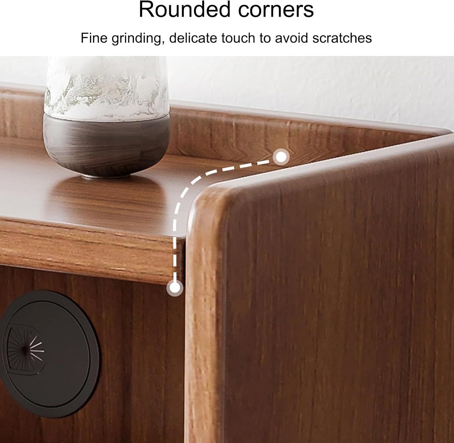 Modern Nightstand with 2 Drawers and Open Shelf, Multifunctional Side Table for Bedrooms, Living Rooms and Small Spaces Length:40cm/16in
