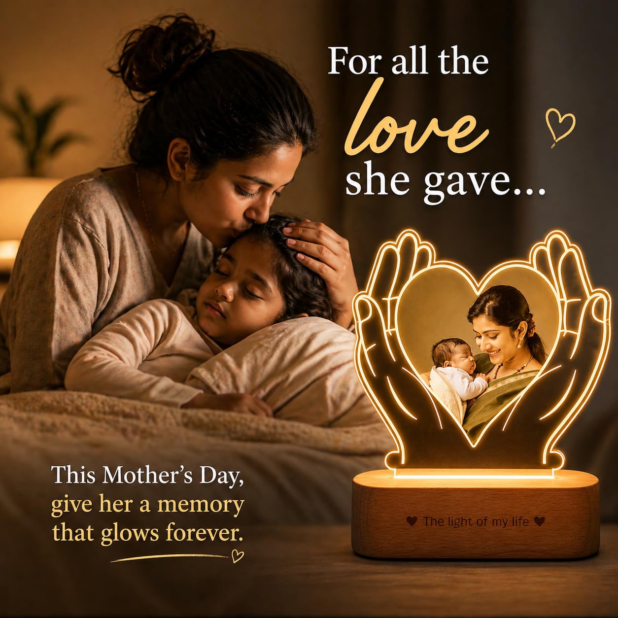 Personalized Mother's Day Lamp - Custom Photo Gift -4 Personalized Mother's Day Lamp - Custom Photo Gift -4