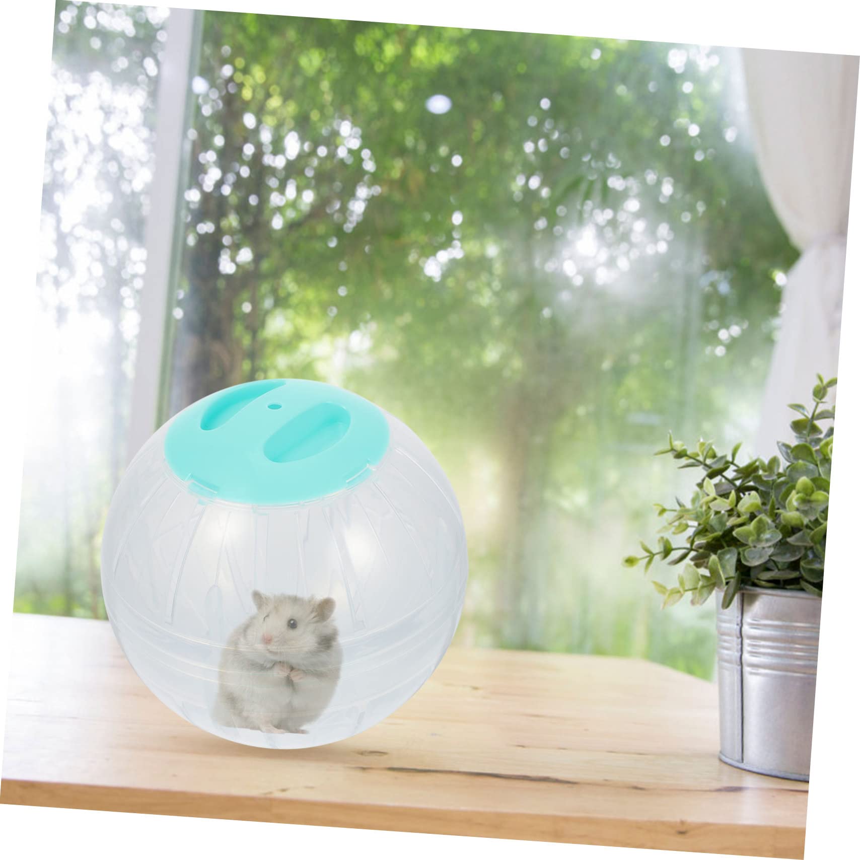4stücke Hamster Übungskugeln Geräuschlos Große Crystal-laufbälle Für Kleintiere Für Hamster Und Rennmäuse Transparentes Design Fördert Und Fitness