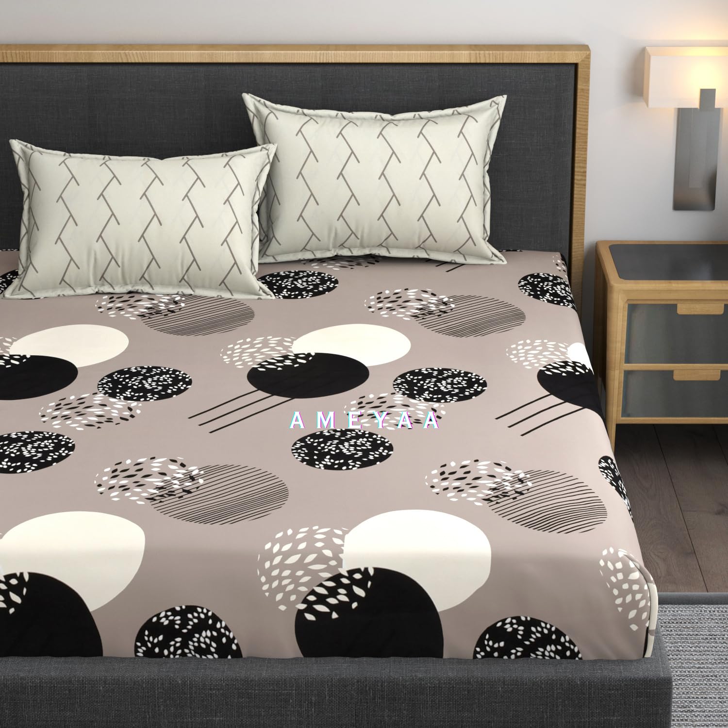 King Size Fitted Bedsheet - Premium Cotton Feel -10