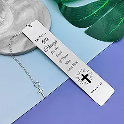 Marcador de livro em versículo bíblico, presente religioso para amantes de livros, presentes cristãos para mulheres, escrituras de batismo, presente de fé, presente inspirador para filha, filho