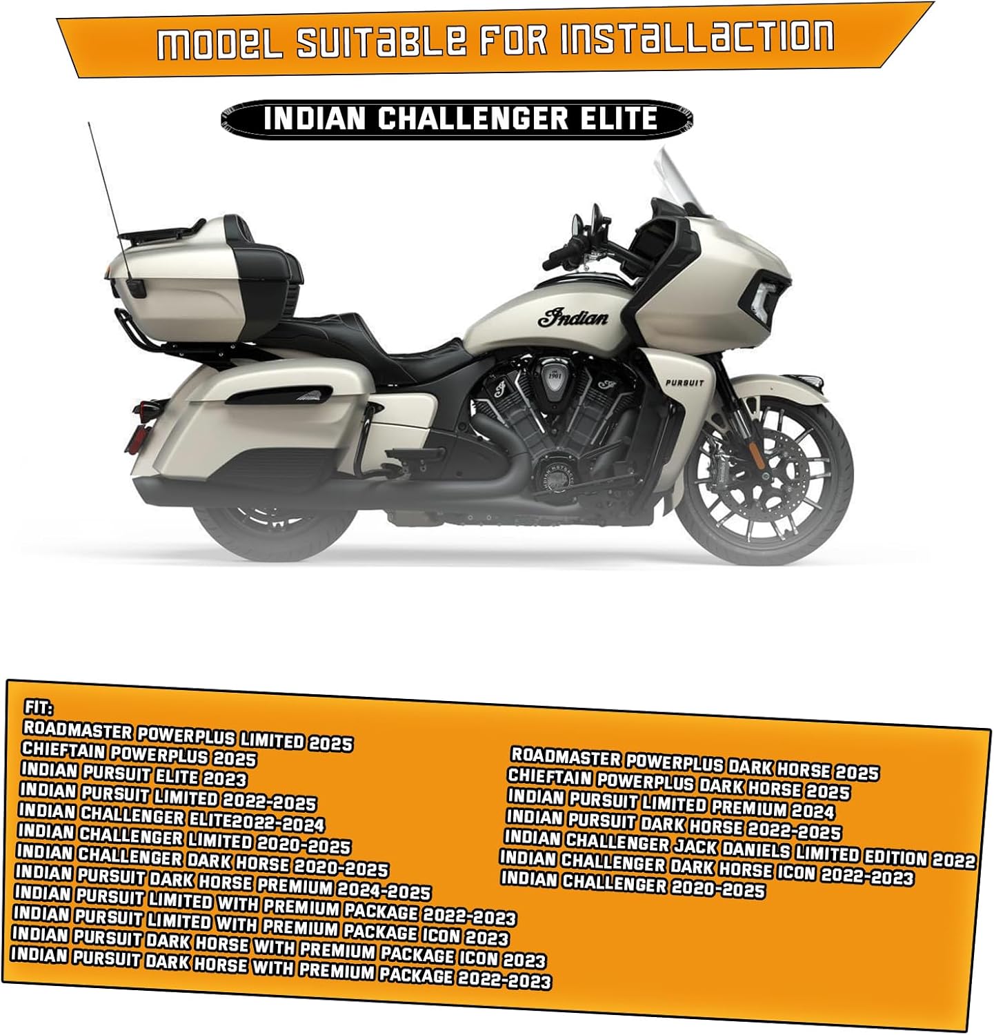 Engine Guard Crash for Indian Challenger Pursuit Elite 2020-2025 (Black)