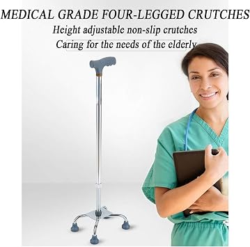 Adjustable Cane for Men Women,Lightweight Sturdy Elderly Offset Walking Stick