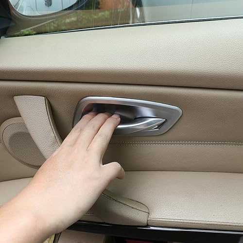 Miniatura 3 de CHEYA Accesorios de coche ABS cromo interior puerta tazón cubierta Trim 4pcs para BMW E90 3 serie 2005-2012 (plata)