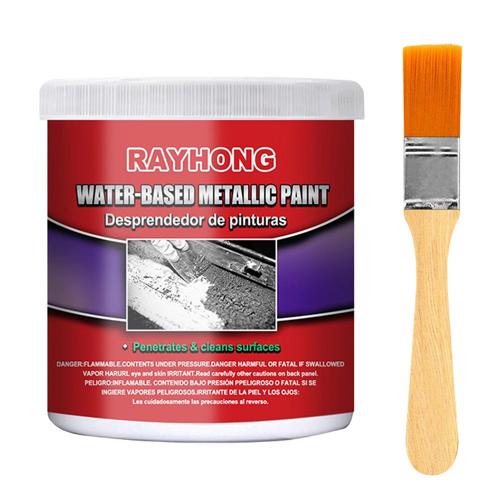 Rust Converter for Metal, 1Pcs Water-Based Metallic Paint Rust Removers with Brush, Anti-Rust Protection Car Coating Primer for Stopping and Preventing from Spreading Rust