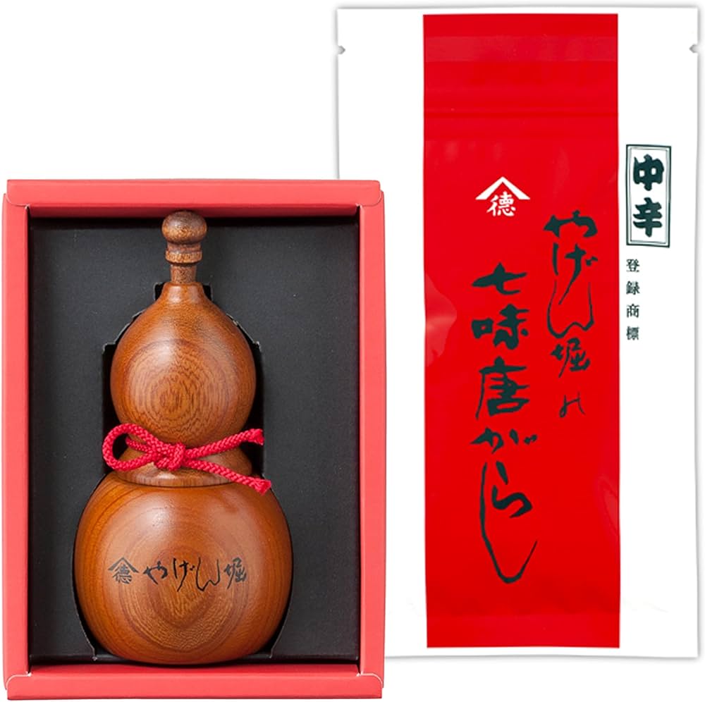 【RITAO CHAN公式アカウント04】◆歙州硯（雷廻文　七吋　唐木箱） Amazon.co.jp: 浅草 やげん堀 七味唐辛子 木製ひさご容器 箱入りセット