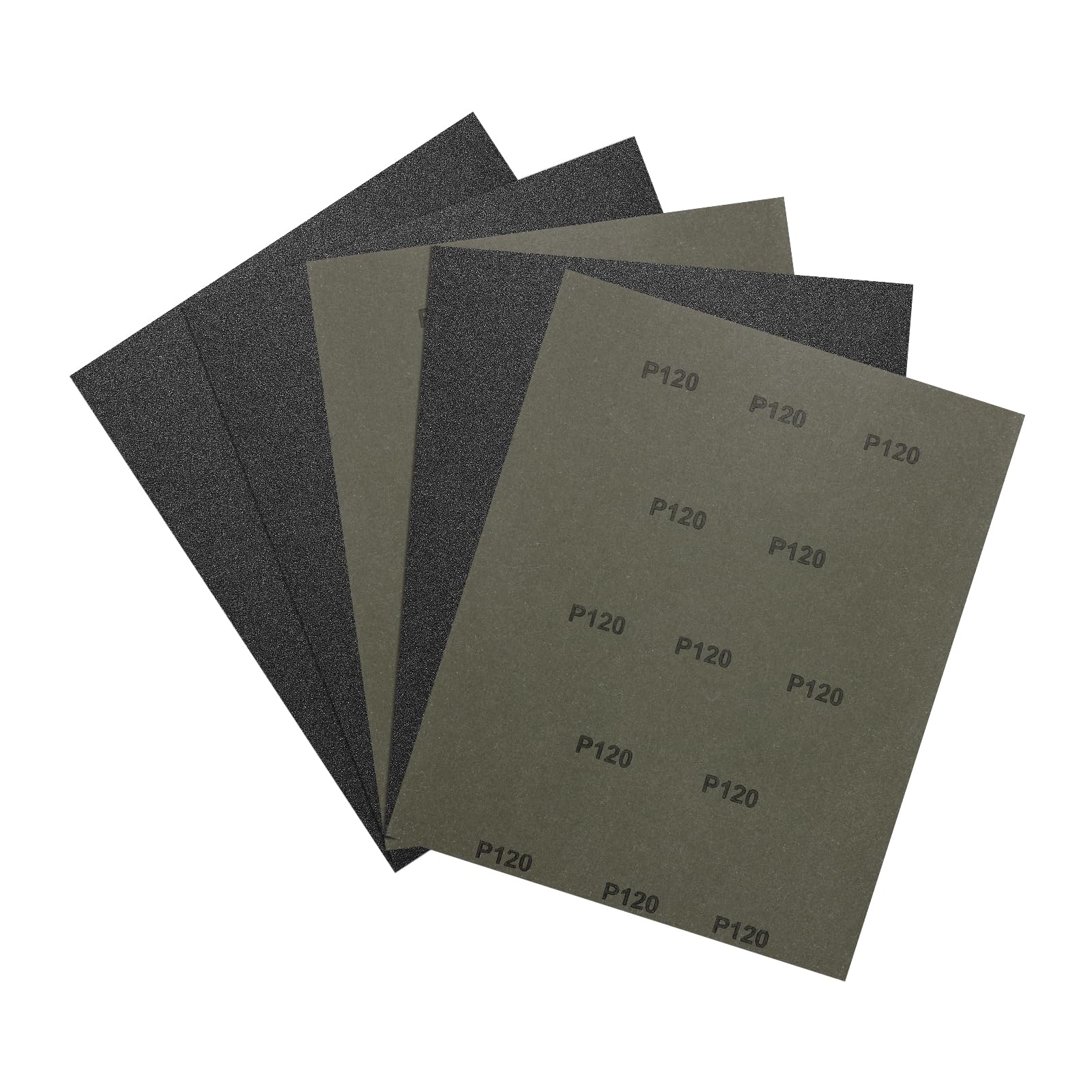Kozelo 5pcs Sand Papers - [9 x 11 Inch x 120 Grits] Wet Dry Sandpaper Sheets for Metal Auto Wood Polishing and Scratches Removing, Silicon Carbide Abrasive