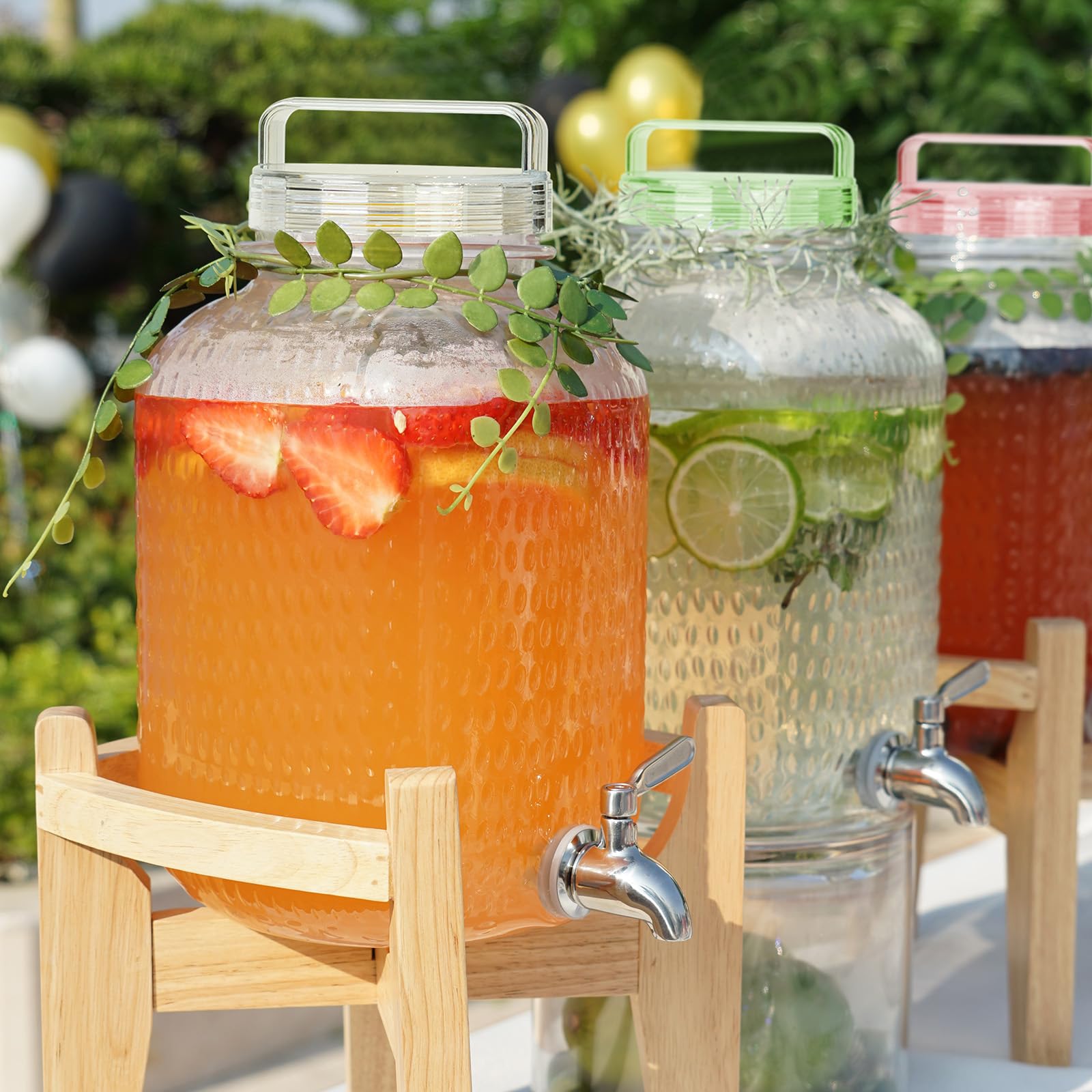 Bruchsicherer Tritan-Getränkespender für Partys, Getränkespender aus Kunststoff mit Edelstahl-Zapfhahn, unzerbrechlicher Saftspender für Hochzeit, Picknick, BBQ