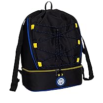 Seven Sacca Inter Con Fondo Rigido Porta Scarpe, Zip Bicolore, Puller Personalizzati e Elastico Porta Borraccia, prodotto ufficiale