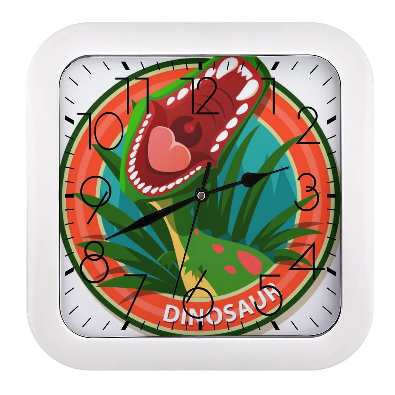Horloge murale dinosaure silencieuse pour décorer la chambre enfant ou une classe d'école