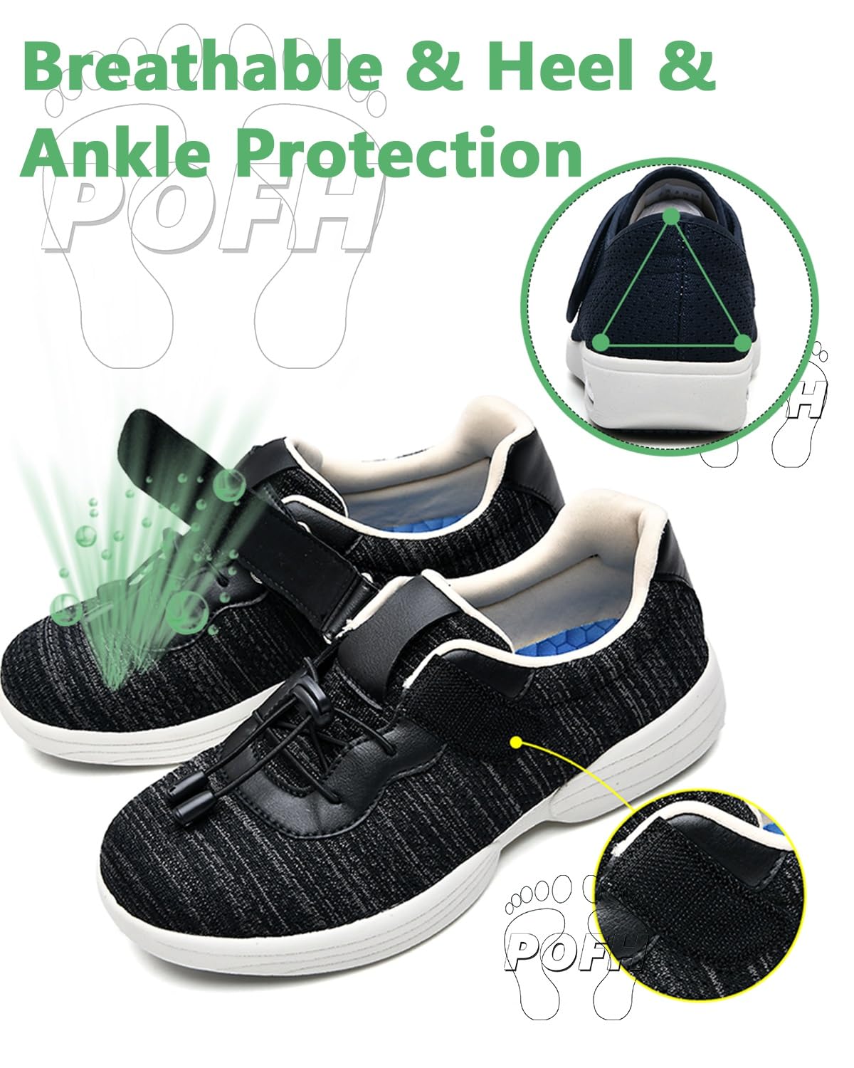 Scarpe Sportive Ortopediche Scarpe Traspiranti e Casual con Cuscino d'Aria Scarpe Ortopediche Antiscivolo per Cuscino d'Aria Scarpe da Passeggio Slip-on