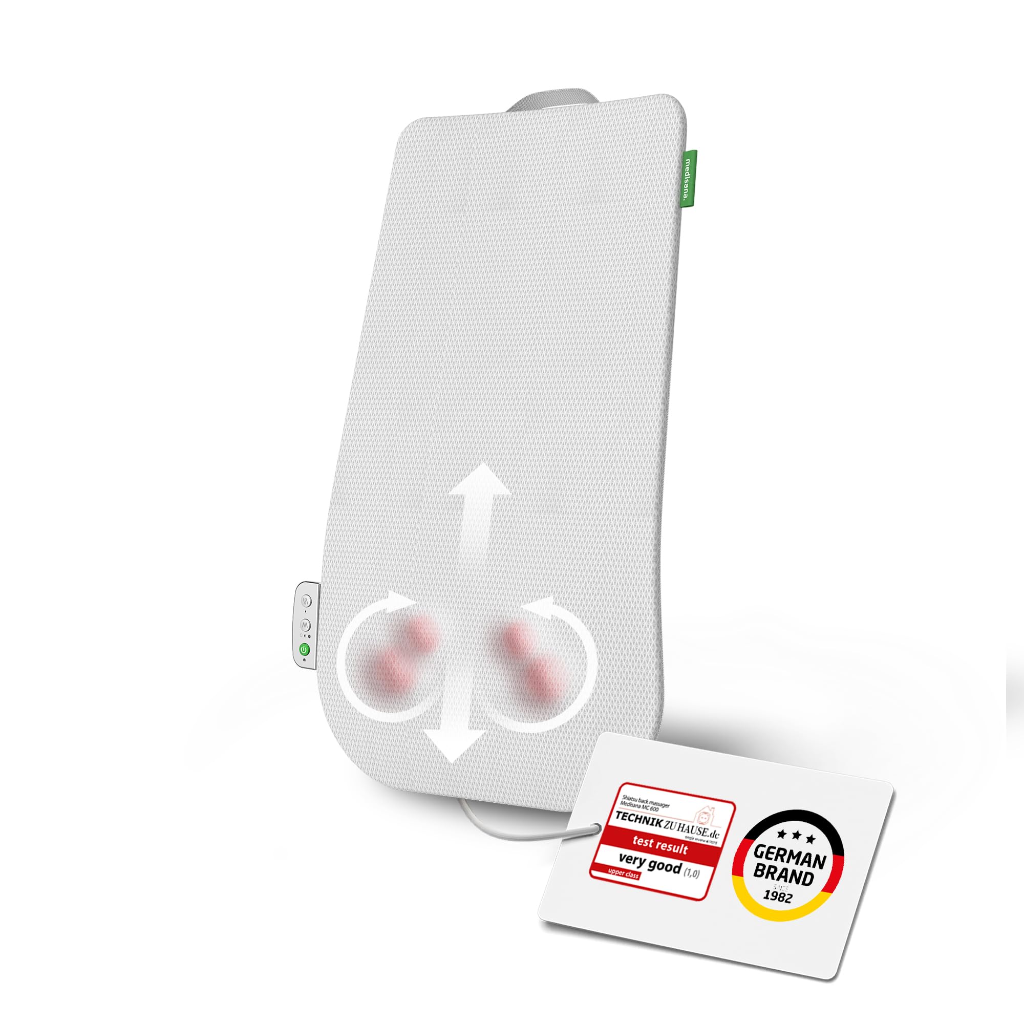 Medisana MC 600 Rückenmassagegerät mit Wärme – Shiatsu-Massagefläche für Rücken, Taille und Schultern