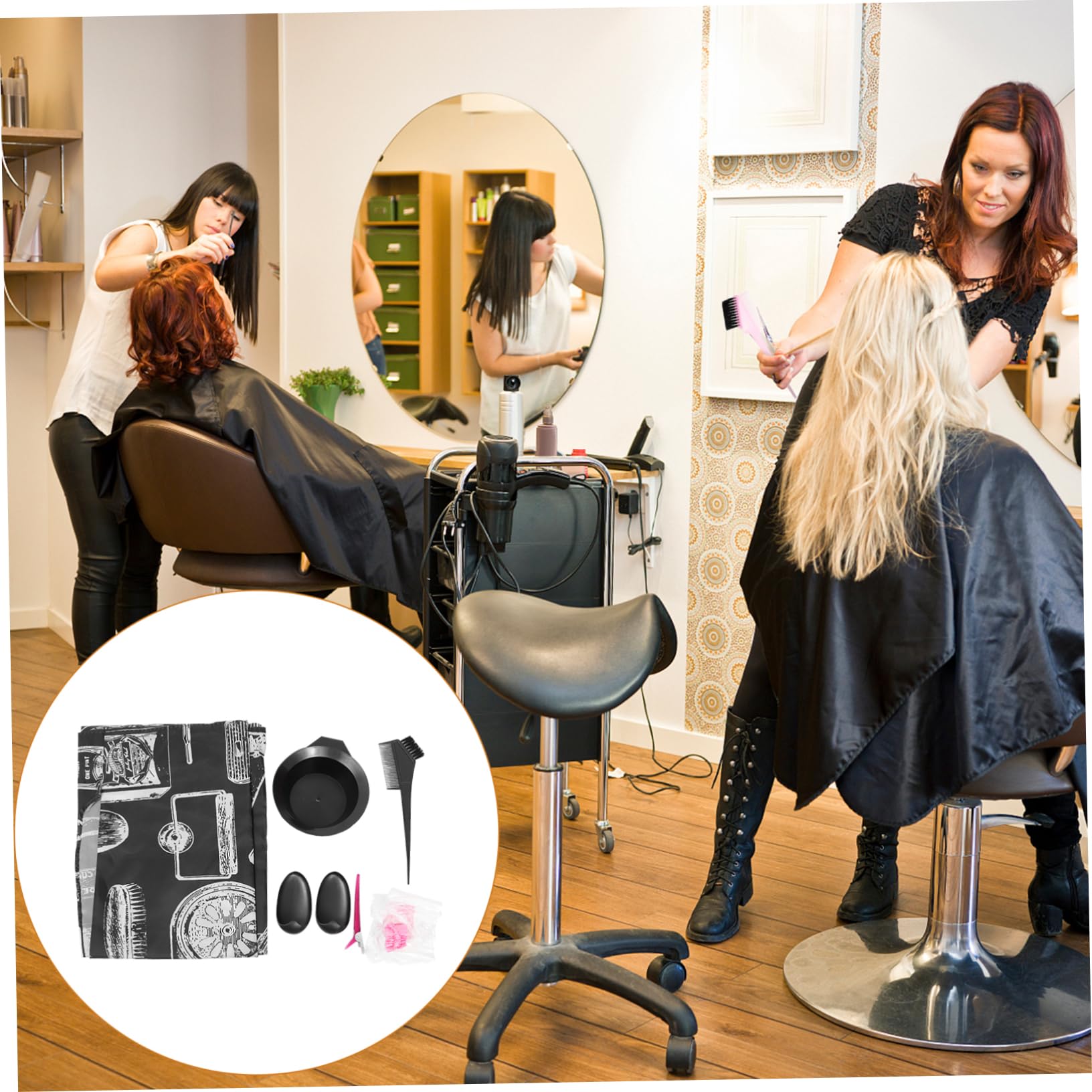 FRCOLOR 3sätze Professionelles Haarfärbeset Mit Teilen Haarfärbepinsel Tönungs-schüssel Umhang Clips Für Salon Und Zuhause Vielseitige Friseurwerkzeuge Für Kreative Styles