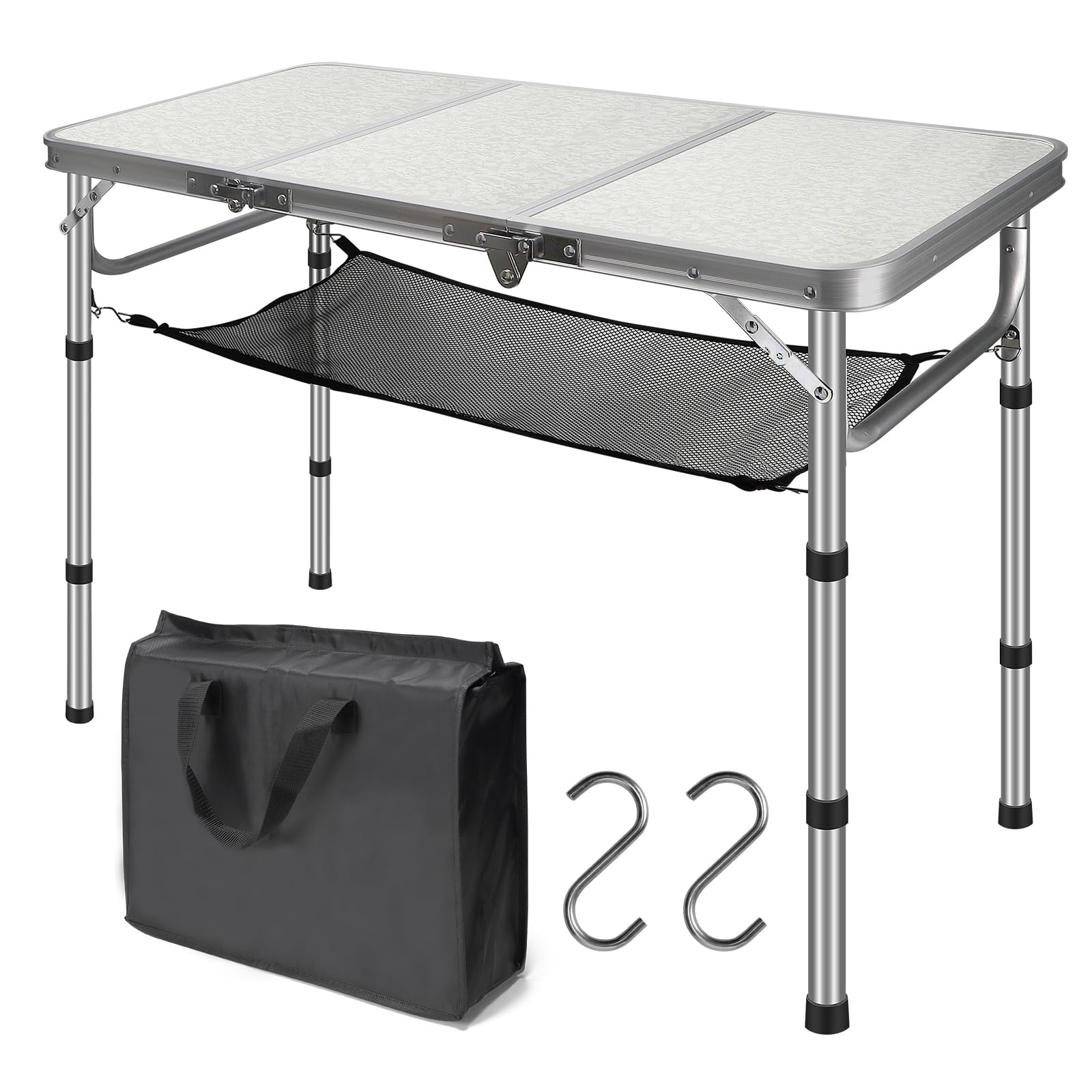 Tavolo da giardino pieghevole 180x76 cm maniglia per il trasporto plastica 8 persone tavolo da Buffet campeggio pieghevole bianco  1503
