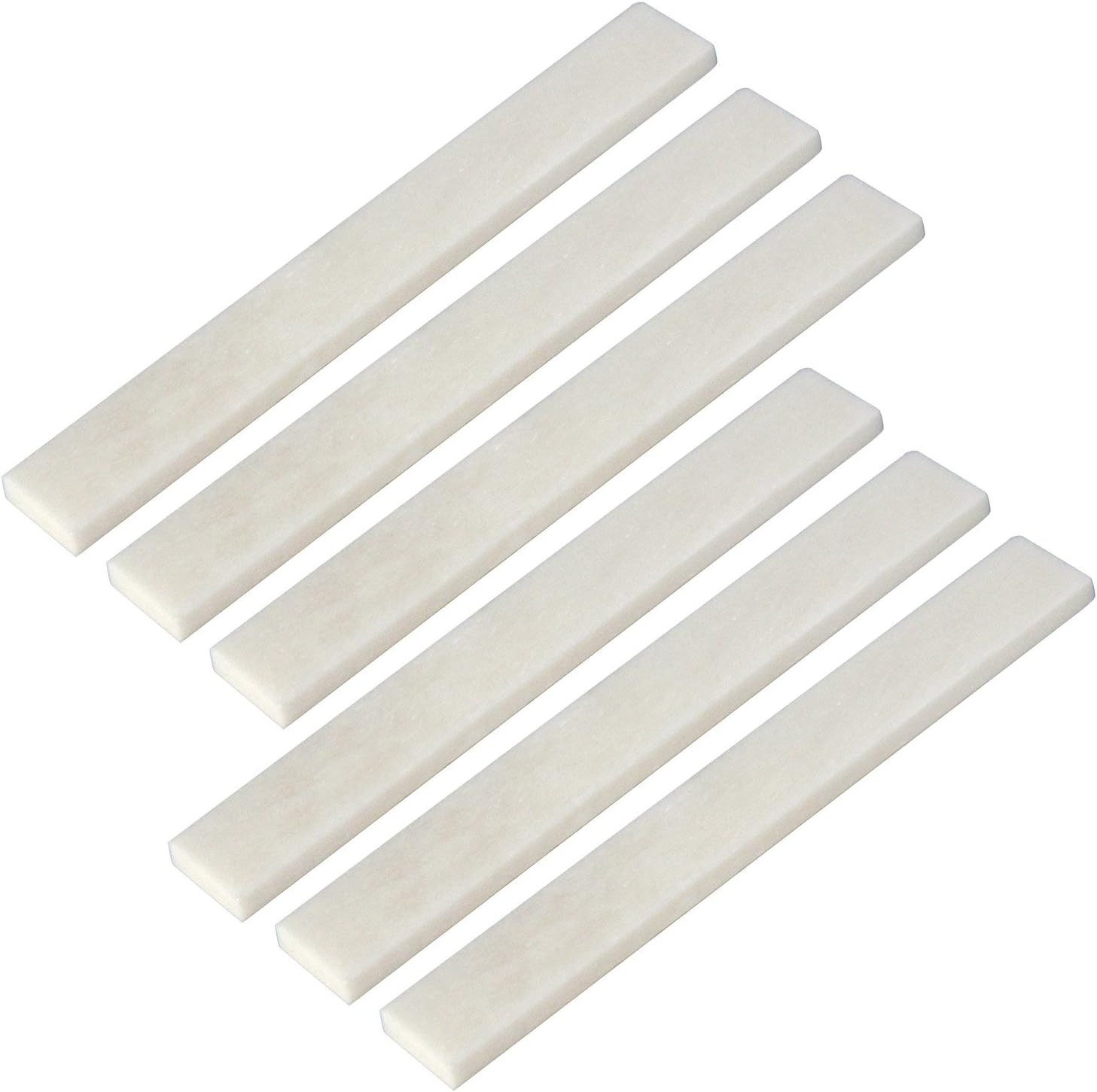 ２Set DIY Bone Guitar String Bridge Nut Saddle Blank for Electric Bass Acoustic Classical Guitar Mandolin Banjo Ukulele (Saddle*2+Nut*2) : Musical Instruments