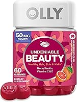 Vista 1 de OLLY Undeniable Beauty - Gomitas de belleza para el cabello, piel, uñas; con biotina, vitamina C, queratina; suplemento masticable, sabor pomelo