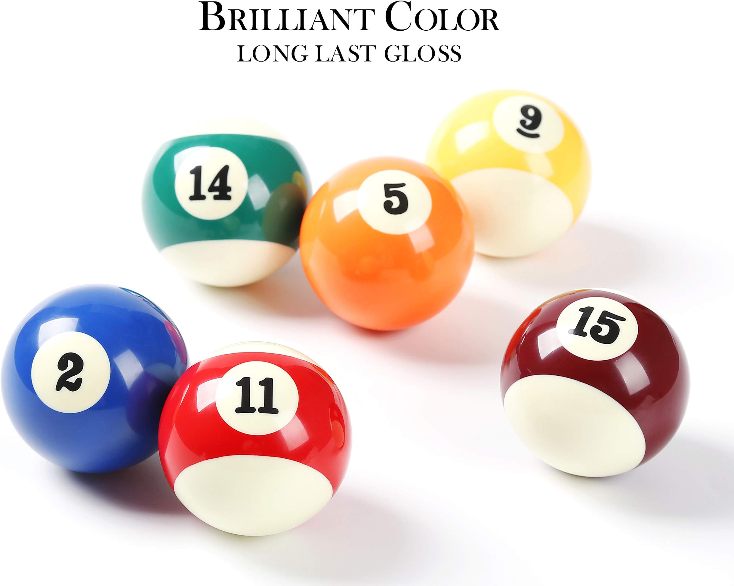 JAPER BEES PRO Standard Pool Table Billiard Ball Set, Regulation Size Resin