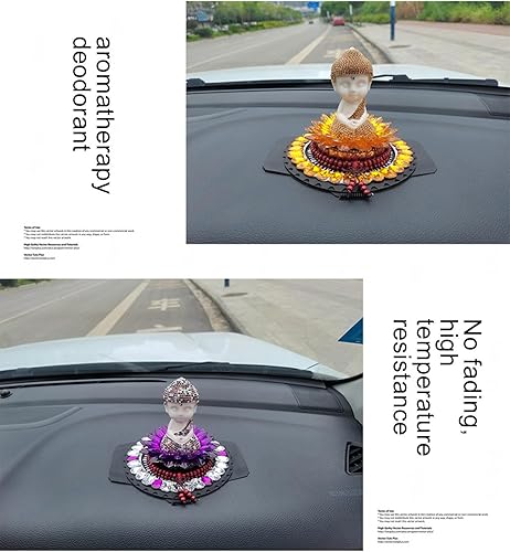 Miniatura 3 de VIDECOR Buddha Statue Ceramic Buddha Statue Little Tathagata Buddha Statue Lotus Seat Baby Buda Set Home Decor Desk Decoration Car Ornament Buddha