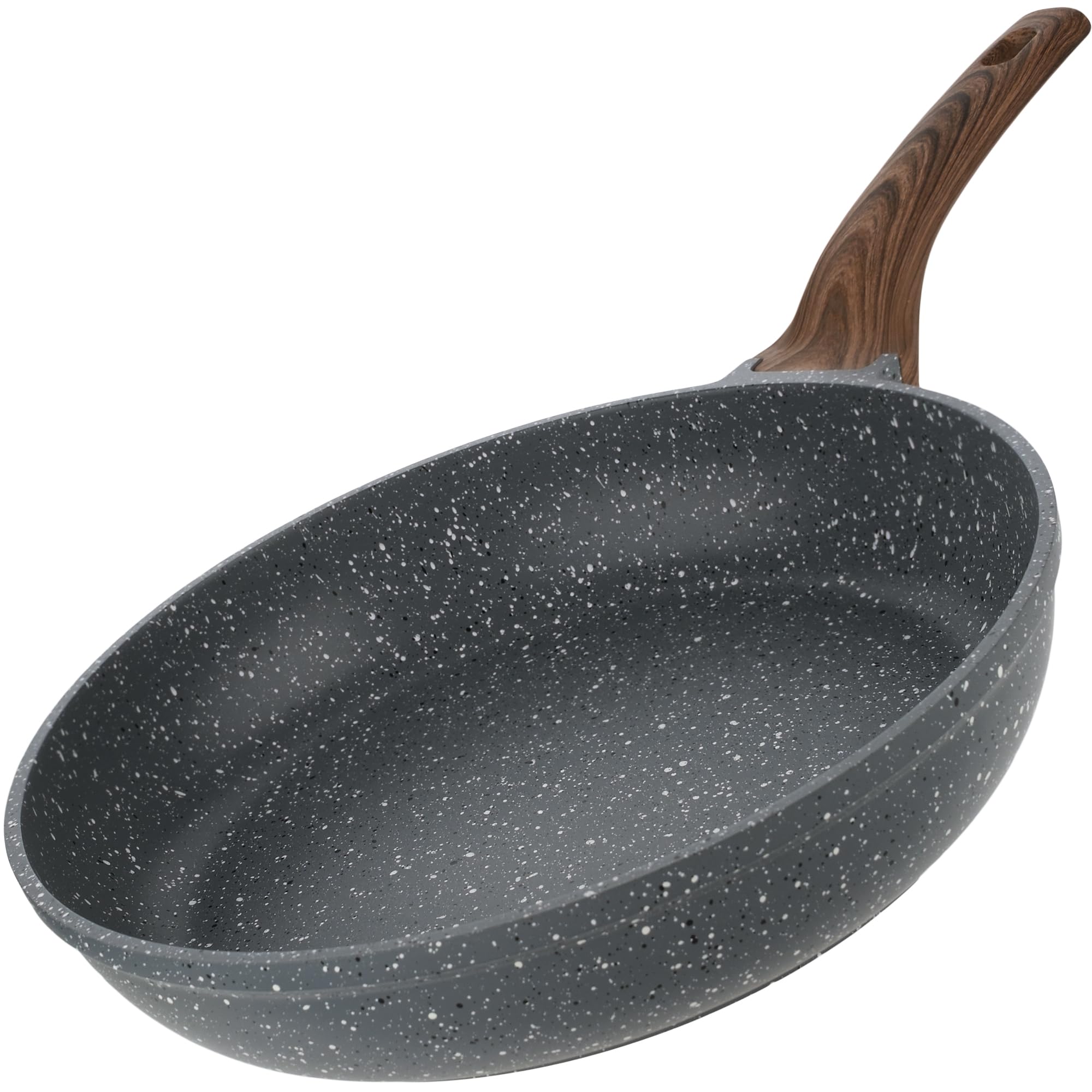 Homiu Non-Stick Frying Pan for Induction, Gas, Ceramic & Electric Hobs – Lightweight Pan for Eggs, Pancakes, Omelettes & Everyday Cooking (Dark Grey, 28cm)