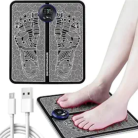 Massageador Para Pés Ems Magnético Tapete Massageador De Pés Elétrico e Recarregável Estimulador Muscular - YODHE
