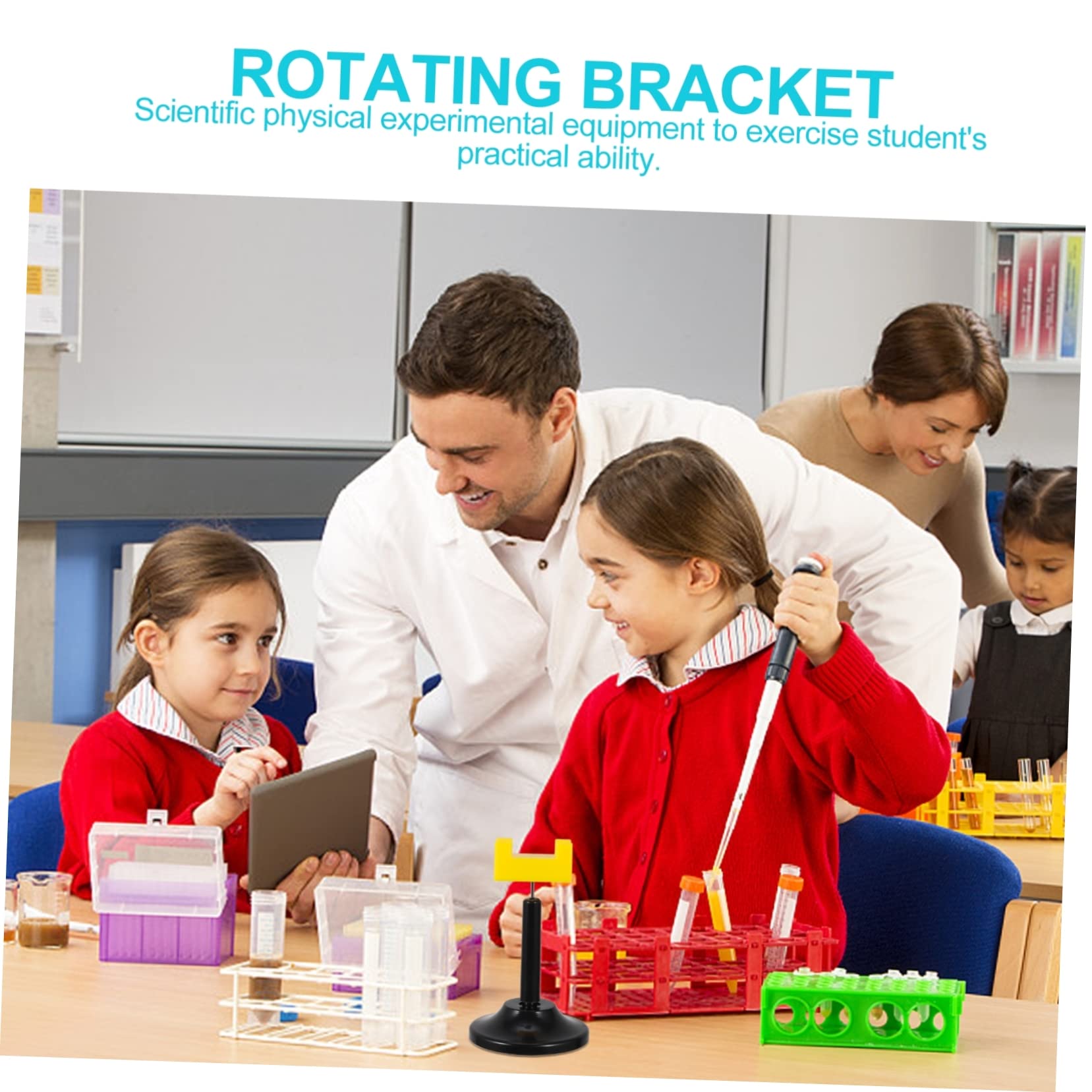 8 Pcs Swivel Stand Static Electricity Learning Holder Professional Physics Experiments Friction Electrification Supply Rotating Bracket Physics Class Teaching Teaching Tool