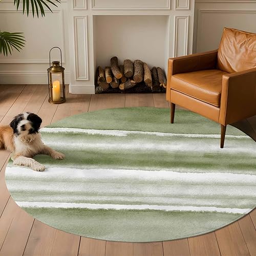 Miniatura 26 de 3x5 Rugs for Bedroom, Blue Stripes Non Slip Living Room Kitchen Bathroom Rugs, Watercolor Retro Ombre Abstract Tie Dye Art Washable Area Rug for