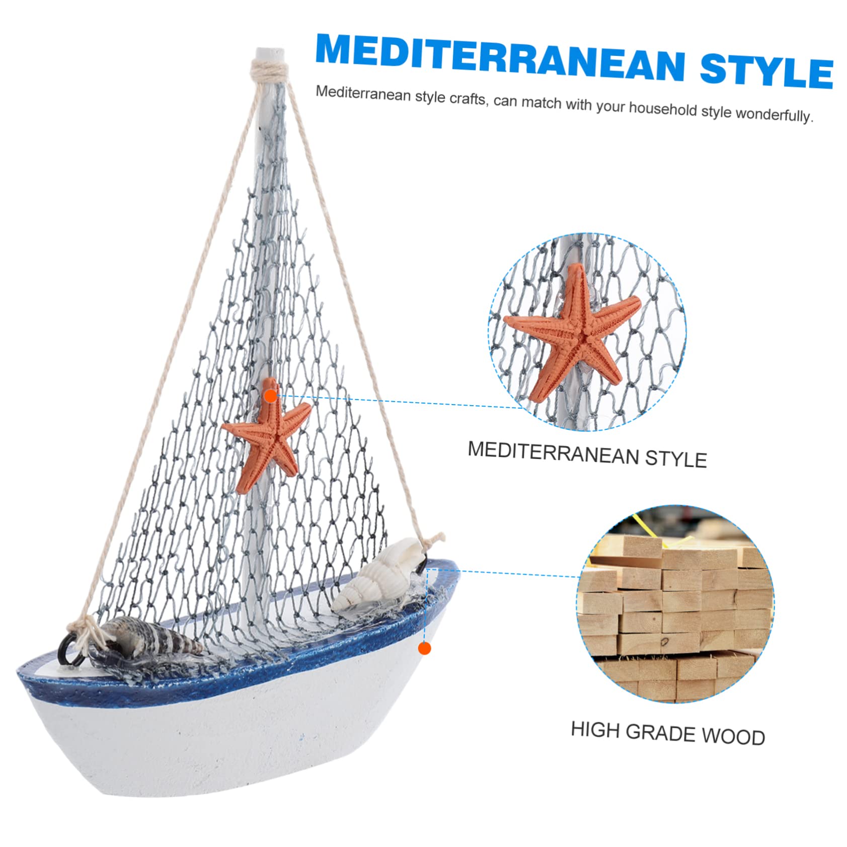 Nautical Desk Clock With Sailboat Design - Silent Retro Display For Living Room & Office Decor