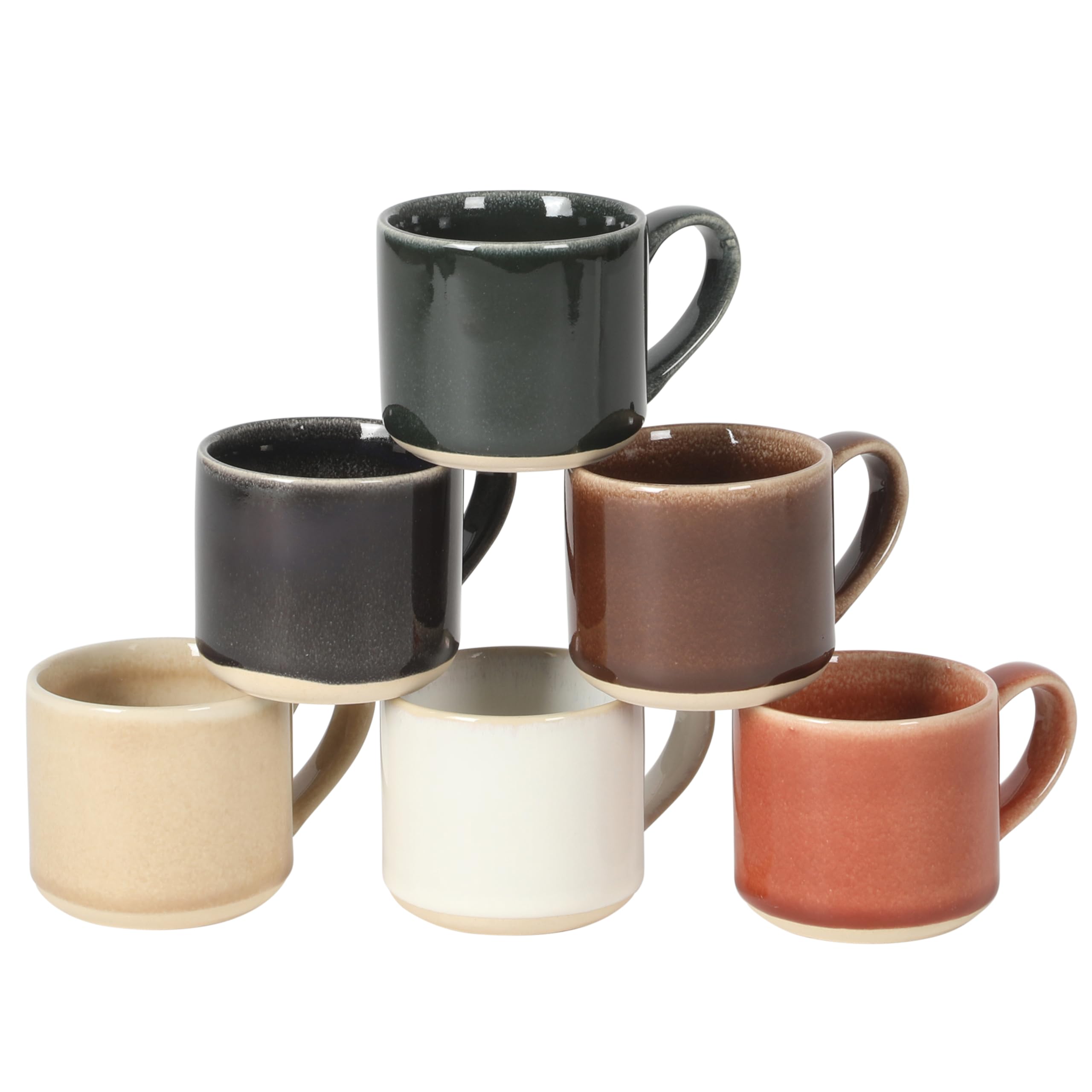 Amazon.com: Mr. Coffee Espresso Whims 6 Piece 4 OZ Reactive Glaze
