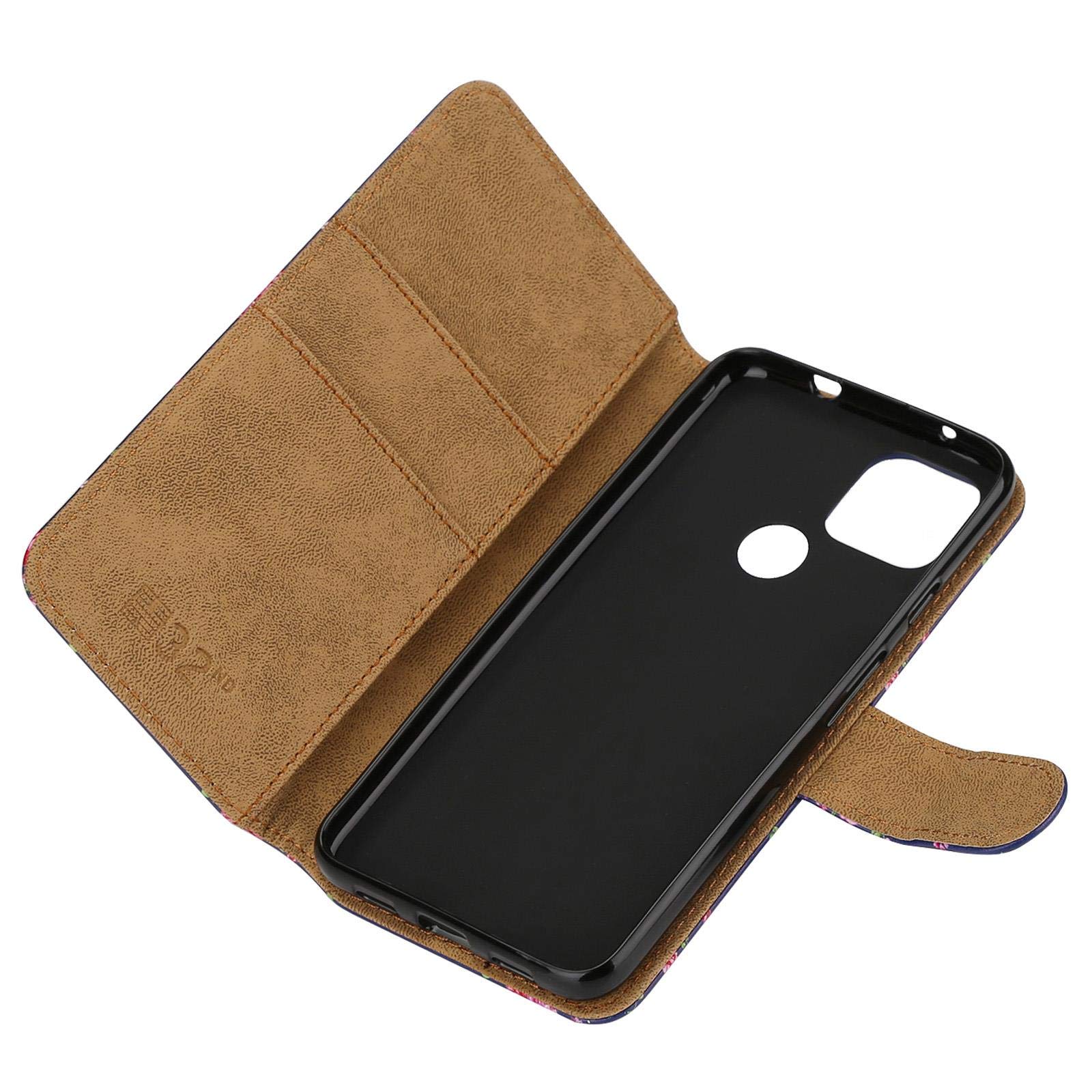 COODIO Custodia in Pelle per Google Pixel 7 PRO 5G, Cover a Libro Magnetica Portafoglio per Google Pixel 7 PRO 5G, Blu Scuro/Rosso