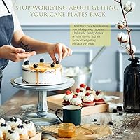 Vista 5 de Fnoko Tableros redondos a prueba de grasa para tartas, base circular blanca para tartas, 6/8/10/12 pulgadas, 5 de cada