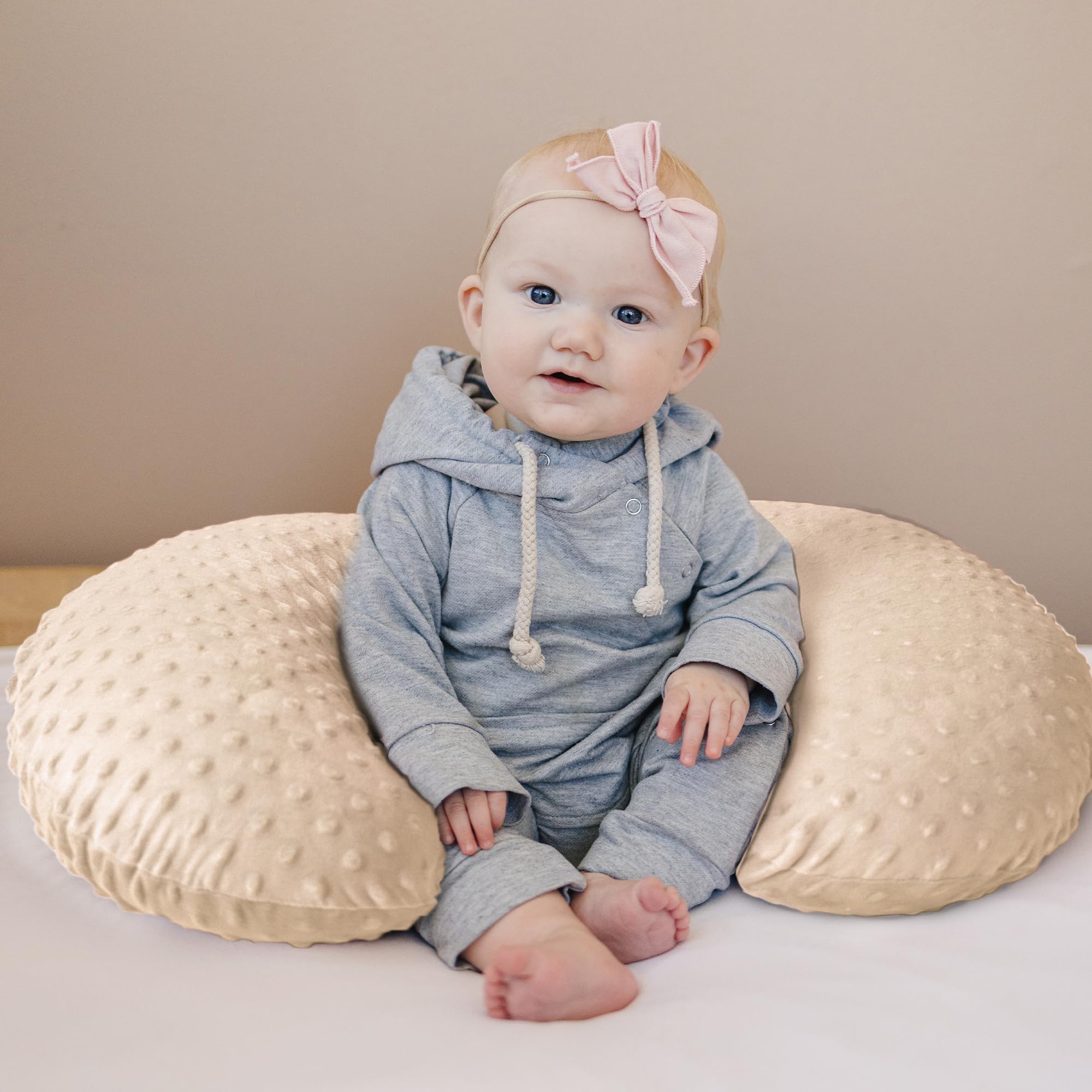 Konssy Paquete de 2 fundas de almohada de lactancia, suave y cómoda, para almohadas de lactancia, funda de almohada para bebés, niñas y niños recién nacidos (marrón, floreciente)