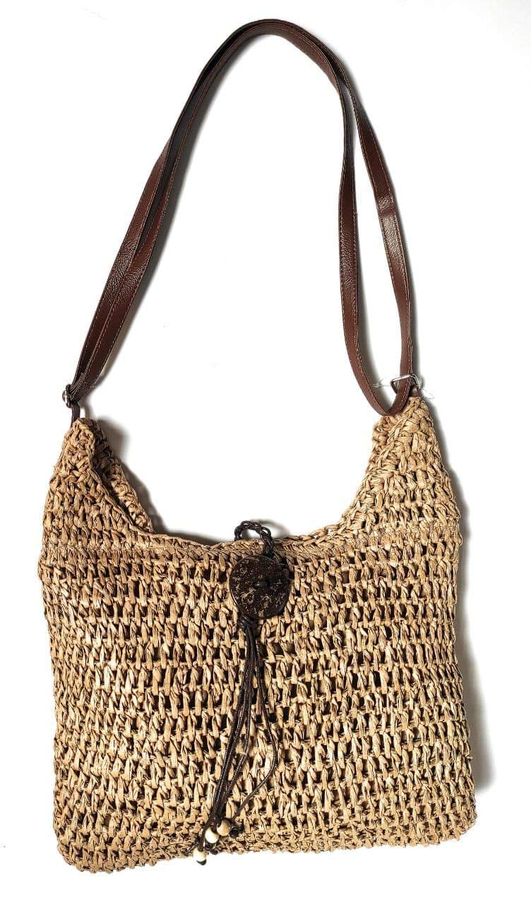 Encarni Zapatería Bolso Mujer Verano - Bolso Rafia Mujer - Bolsos Tejidos Crochet - Bolsos Bandolera Rafia